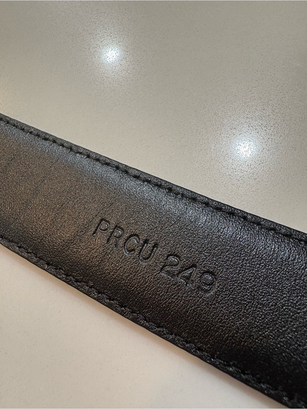 Prada Black Leather Belt with Silver-Tone Buckle - Picture 5 of 12